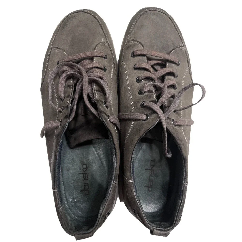 Dansko Vaughn Mens US 13.5-14 EU 47 Gray Milled Nubuck Leather Walking Shoe